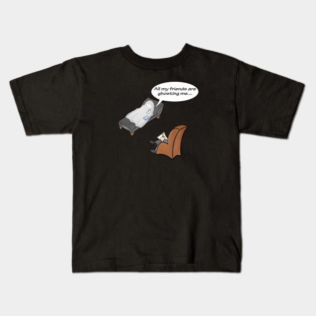 Ghosting Kids T-Shirt by shackledlettuce